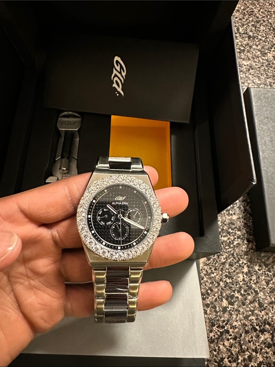 GLD Other - 42MM Alpha Era Men’s Silver Watch with Black Dial
